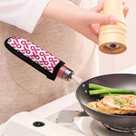 Pink And White Breast Cancer Print Skillet Handle Cover