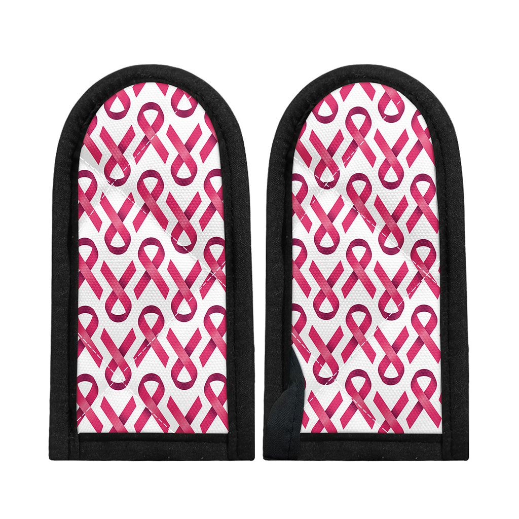 Pink And White Breast Cancer Print Skillet Handle Cover