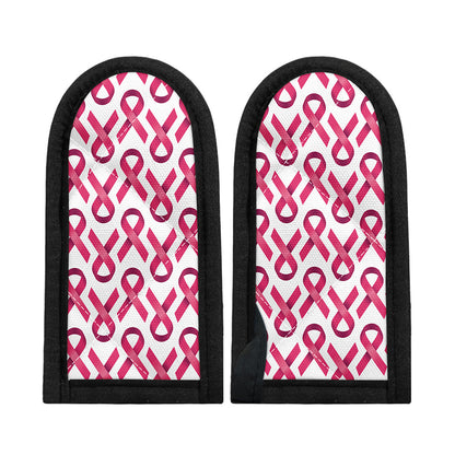 Pink And White Breast Cancer Print Skillet Handle Cover