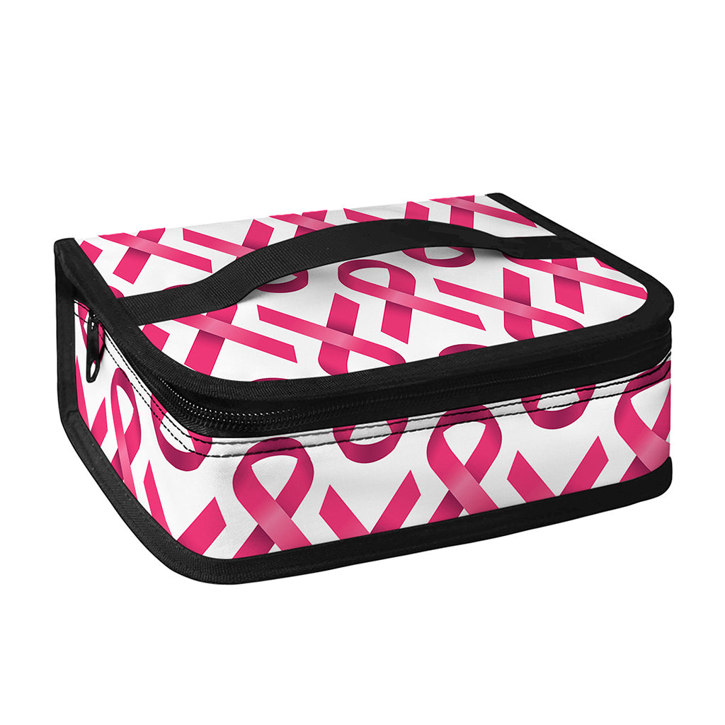 Pink And White Breast Cancer Print Small Lunch Bag