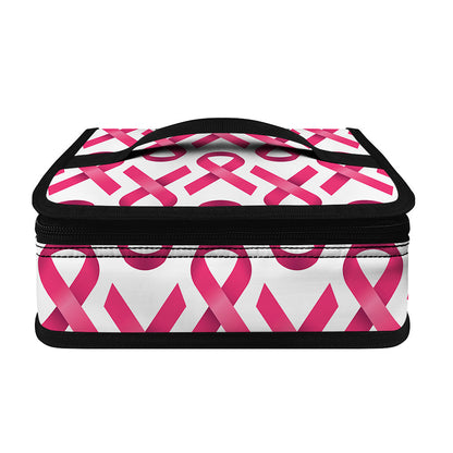 Pink And White Breast Cancer Print Small Lunch Bag