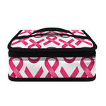 Pink And White Breast Cancer Print Small Lunch Bag