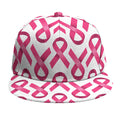 Pink And White Breast Cancer Print Snapback Cap