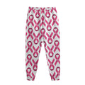 Pink And White Breast Cancer Print Sweatpants