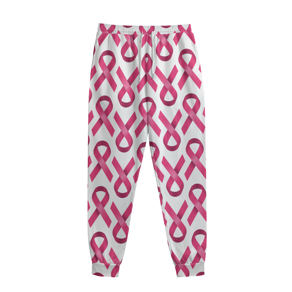 Pink And White Breast Cancer Print Sweatpants