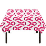 Pink And White Breast Cancer Print Tablecloth