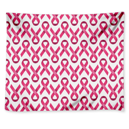 Pink And White Breast Cancer Print Tapestry