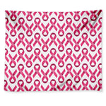 Pink And White Breast Cancer Print Tapestry