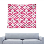 Pink And White Breast Cancer Print Tapestry