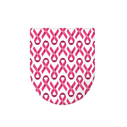 Pink And White Breast Cancer Print Toilet Lid Cover