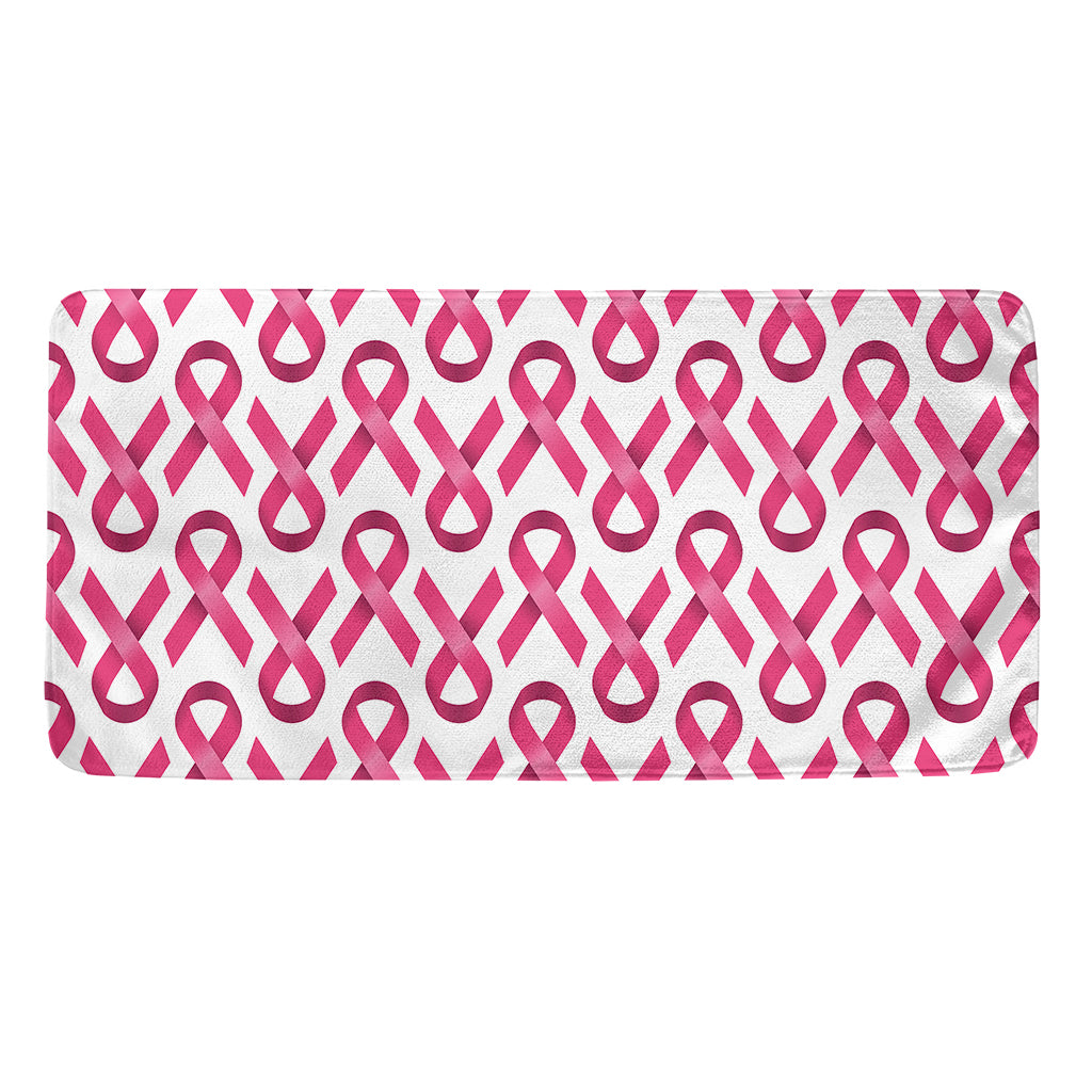Pink And White Breast Cancer Print Towel
