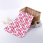 Pink And White Breast Cancer Print Towel