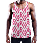 Pink And White Breast Cancer Print Training Tank Top