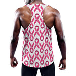 Pink And White Breast Cancer Print Training Tank Top