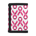 Pink And White Breast Cancer Print Trifold Wallet