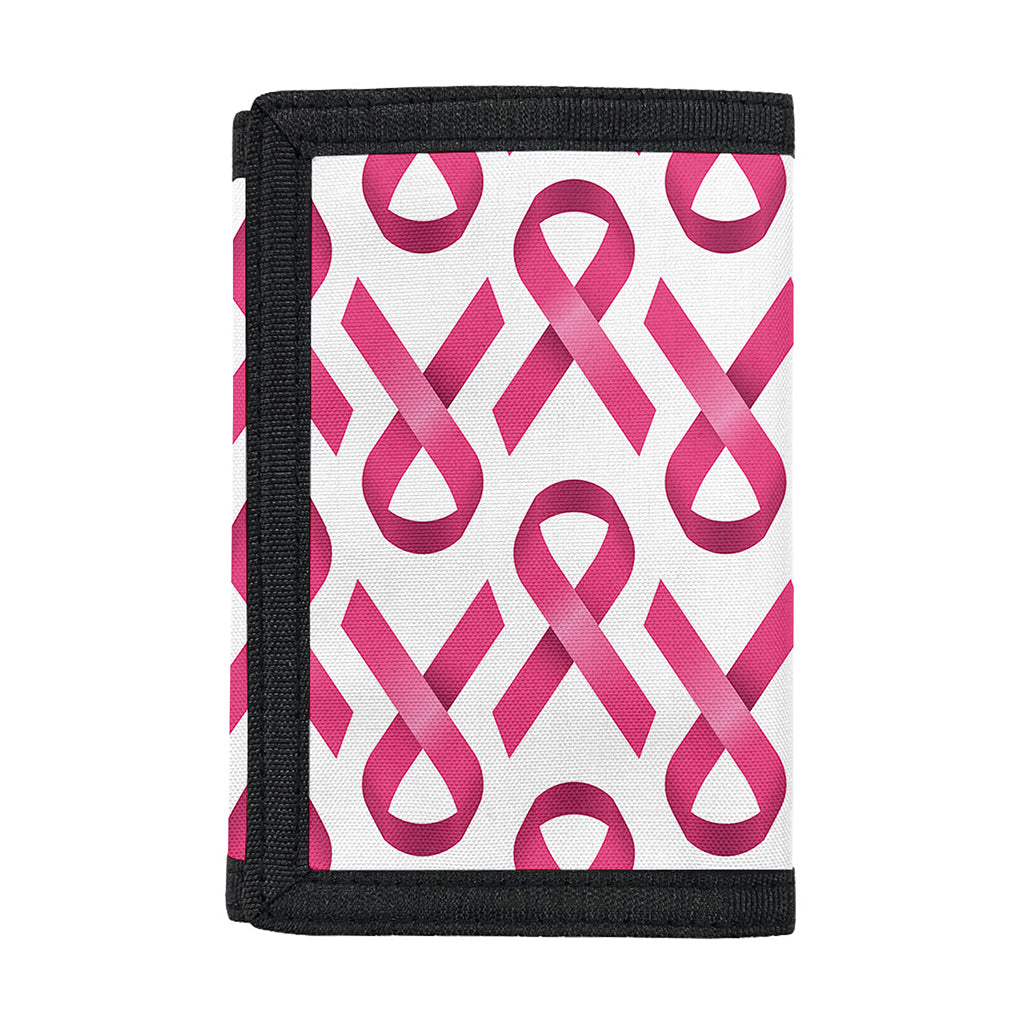 Pink And White Breast Cancer Print Trifold Wallet