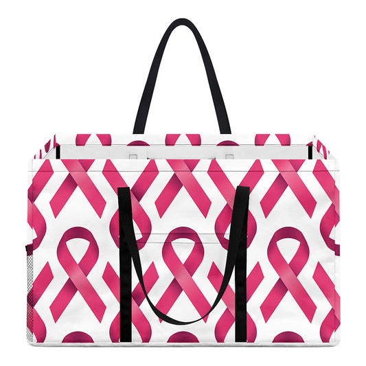 Pink And White Breast Cancer Print Utility Tote Bag