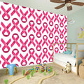 Pink And White Breast Cancer Print Wall Sticker