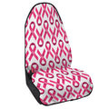 Pink And White Breast Cancer Print Waterproof Car Seat Cover