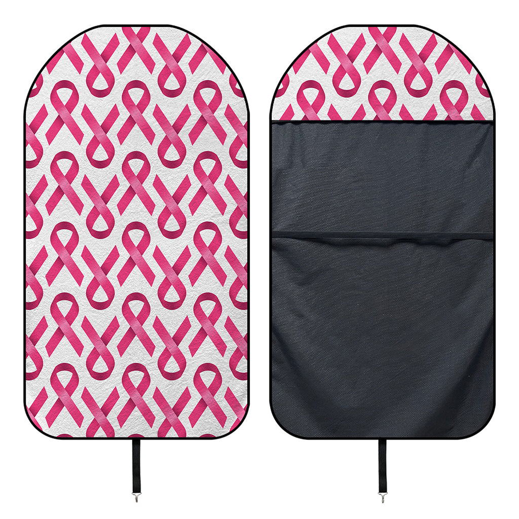 Pink And White Breast Cancer Print Waterproof Car Seat Cover