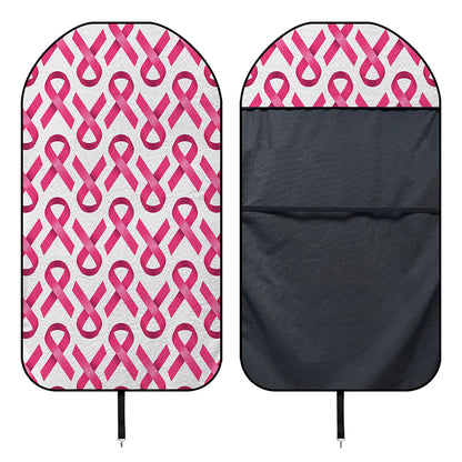 Pink And White Breast Cancer Print Waterproof Car Seat Cover