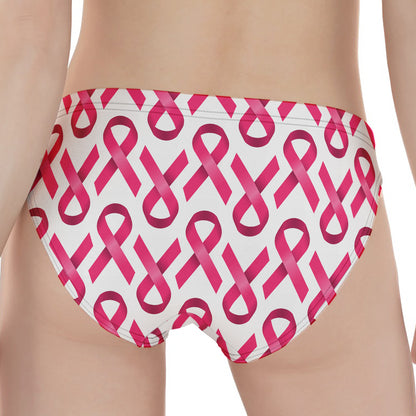 Pink And White Breast Cancer Print Women's Panties