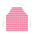 Pink And White Buffalo Check Print Adjustable Apron