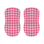 Pink And White Buffalo Check Print Bar Stool Covers
