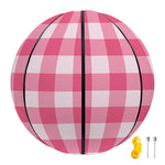 Pink And White Buffalo Check Print Basketball