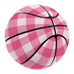 Pink And White Buffalo Check Print Basketball