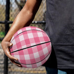 Pink And White Buffalo Check Print Basketball