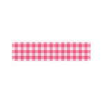 Pink And White Buffalo Check Print Bed Runner
