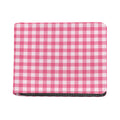 Pink And White Buffalo Check Print Bifold Wallet