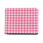 Pink And White Buffalo Check Print Bifold Wallet