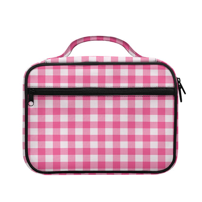 Pink And White Buffalo Check Print Briefcase Bible Bag