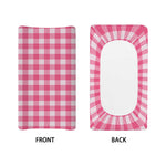 Pink And White Buffalo Check Print Changing Pad Cover