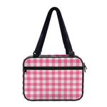 Pink And White Buffalo Check Print Double Strap Bible Bag