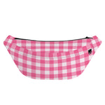 Pink And White Buffalo Check Print Fanny Pack