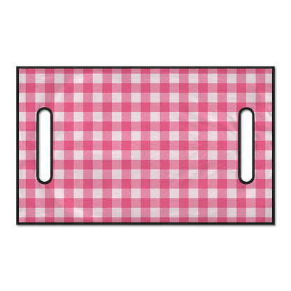Pink And White Buffalo Check Print Golf Cart Seat Cover
