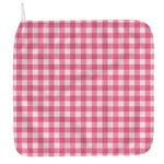 Pink And White Buffalo Check Print Hand Towel