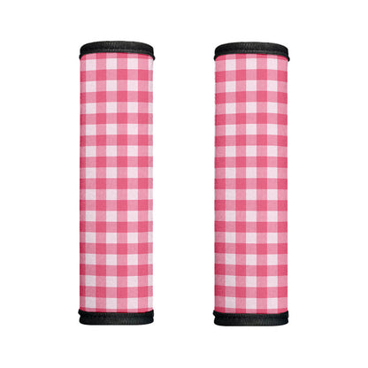 Pink And White Buffalo Check Print Handle Covers