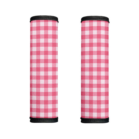 Pink And White Buffalo Check Print Handle Covers