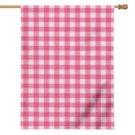 Pink And White Buffalo Check Print House Flag