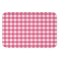 Pink And White Buffalo Check Print Indoor Door Mat