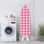 Pink And White Buffalo Check Print Ironing Board Cover