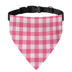 Pink And White Buffalo Check Print Over The Collar Dog Bandana