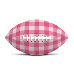 Pink And White Buffalo Check Print Rugby Ball