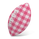 Pink And White Buffalo Check Print Rugby Ball