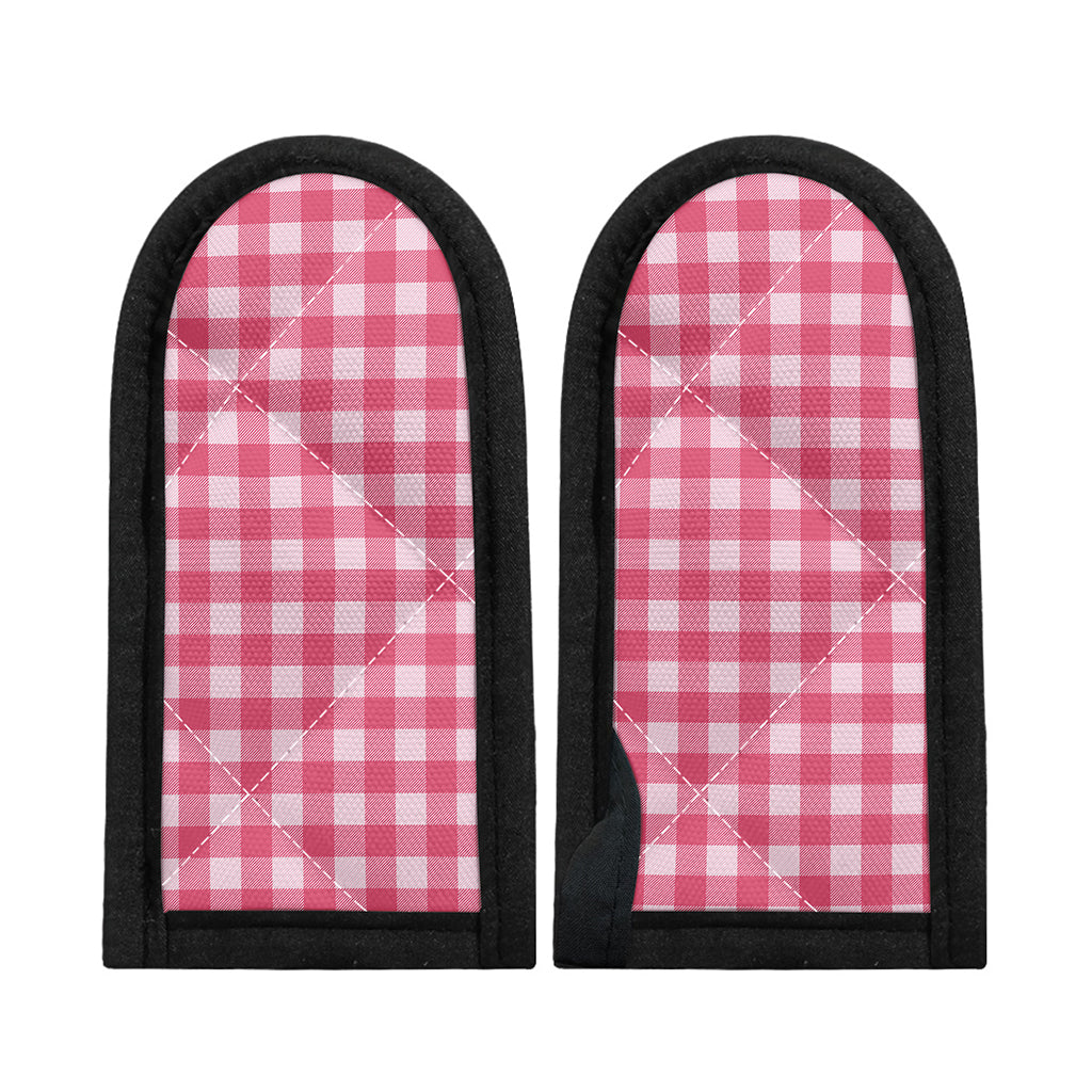 Pink And White Buffalo Check Print Skillet Handle Cover