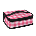 Pink And White Buffalo Check Print Small Lunch Bag